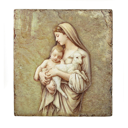Innocence - Textured Tile Plaque with Stand