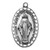 Sterling Silver Large Oval Miraculous Medal