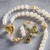 Pearl Wire Strung Heart Locket Rosary