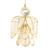 Gold Glitter Angel Ornament
