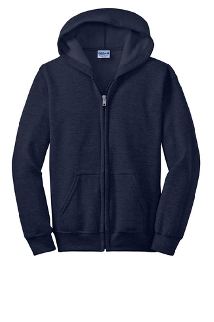 Full Zipper Hooded Sweatshirt Youth NVY