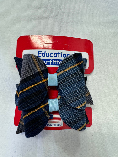 Z-P57 Butterfly Pigtail bows on Barrette