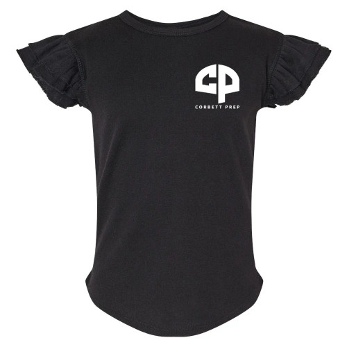 Rabbit Skins Toddler Flutter Sleeve Tee CP/B