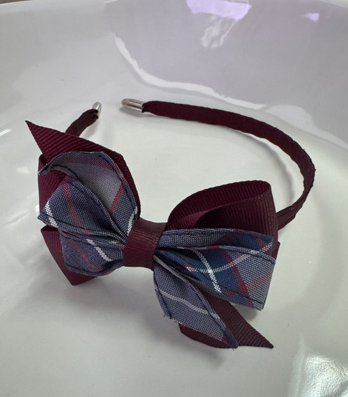 P53/82 P53001 Large 2-colored ribbon bow on headband 