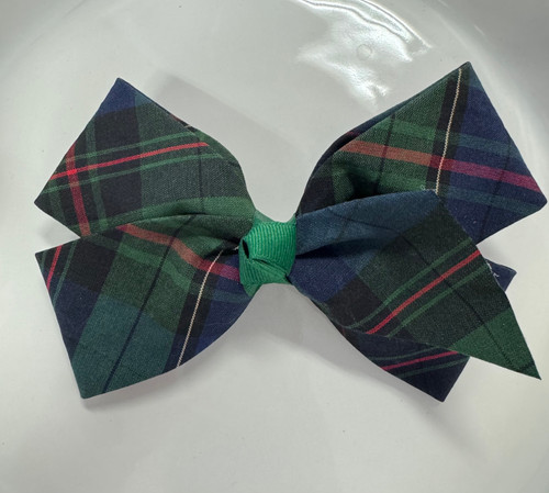 P81 Large 2 1/4" x 6" wide plaid bow
