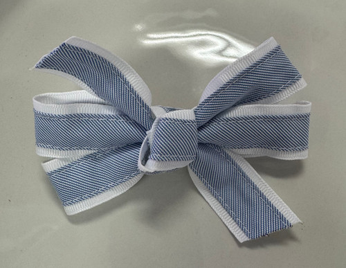BPS Jumbo plaid & ribbon bow