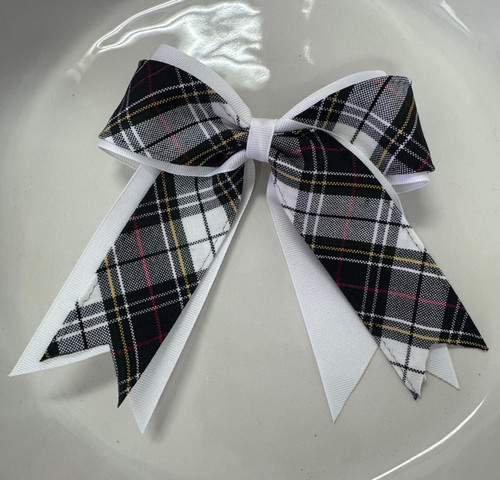 P8B Plaid 2-layered Cheer Bow