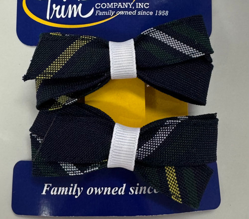 P551 Plaid Pigtail Boutique Bows