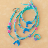 Turquoise Dolphins Hemp Jewelry Kit