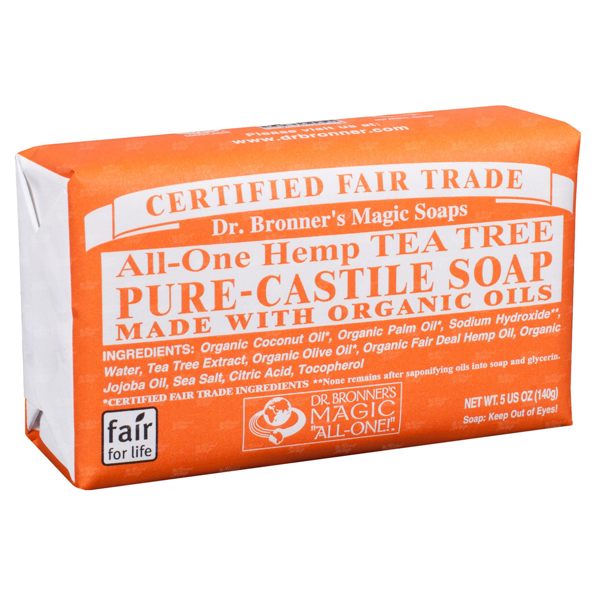 Dr. Bronner's Organic Citrus Orange Pure-Castile Soap - 5 oz bar