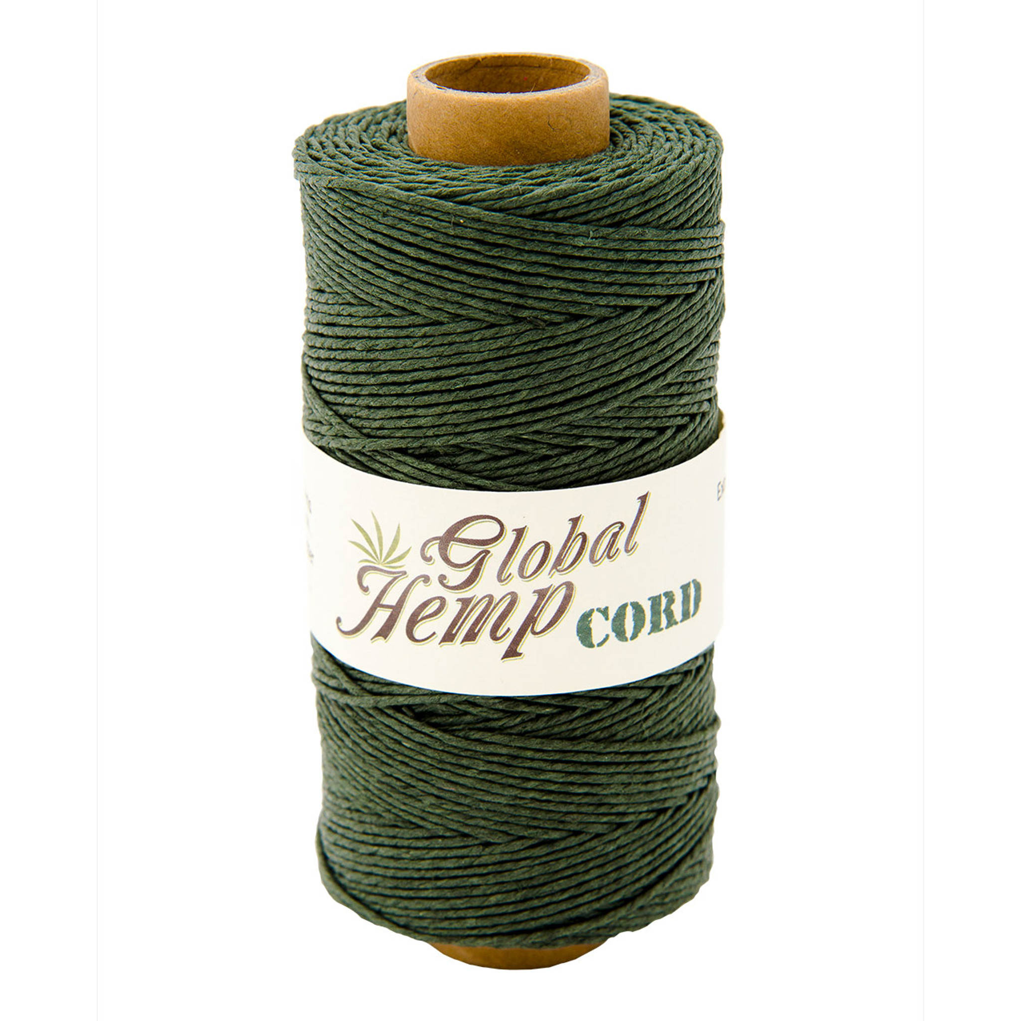 Dark Green Polished Hemp Cord - 1 mm - 410 Feet - Global Hemp