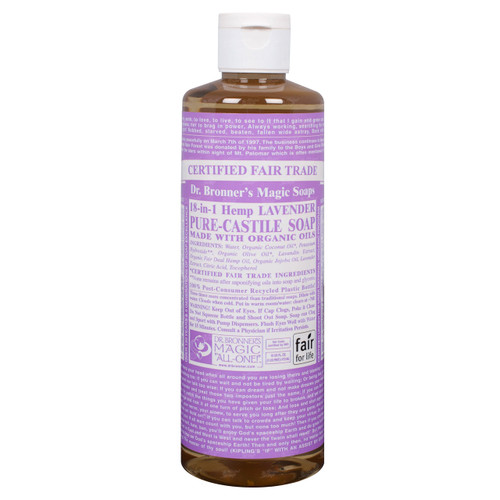 Dr Bronners Lavender Castile Liquid Soap Global Hemp