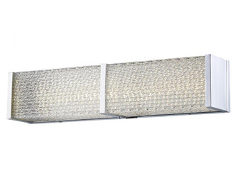 Cermack St. 24''  LED Resctangular  Vanity Bath Bar in Polished Chrome with Textured Glass (4450|HF1121-CH)