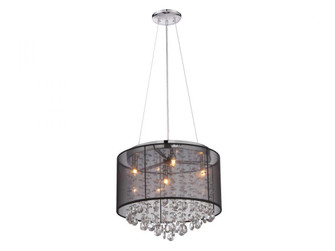 Riverside Dr. Collection Round Black Organza Silk Shade and Crystal Dual Mount (4450|HF1504-BLK)