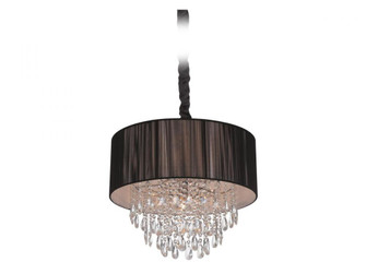 Vineland Ave. 19'' Chandelier with  Black Silk String Shade (4450|HF1506-BLK)