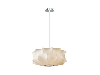 Melrose Pl. White Fabric Pendant Like Hanging Fixture (4450|HF2111)