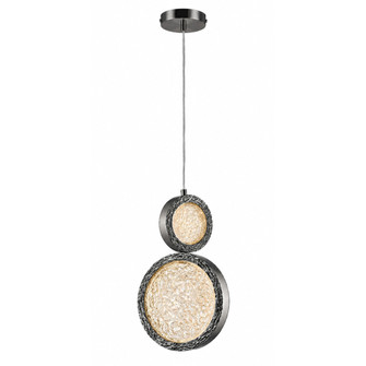 Bottega 2-Ring 10''W LED Chandelier in Polished Nickel (4450|HF5011-PN)