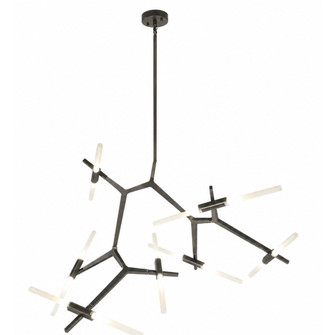 San Vicente 14-Light 66''W Geometric Chandelier in Bronze (4450|HF8060-14-DBZ)