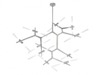 San Vicente 20-Light 62''W Geometric Chandelier in Chrome (4450|HF8061-20-CH)
