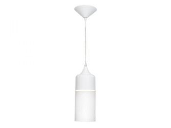 Robertson Blvd. 5''  Pendant in White with Clear Glass (4450|HF9112-WHT)