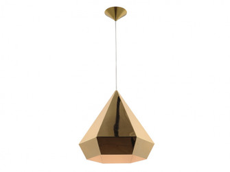 Doheny 14''W Geometric Gemstone Shape Pendant in Gold (4450|HF9115-GL)