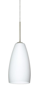Besa Chrissy Pendant Satin Nickel Opal Matte 1x50W E12 base (127|1BT-150907-SN)