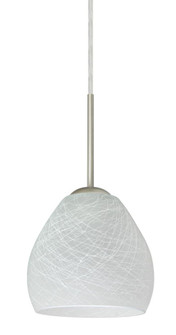 Besa Bolla Pendant Satin Nickel Cocoon 1x50W Candelabra (127|1BT-412260-SN)