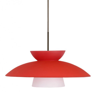 Besa Trilo 15 Pendant Bronze Red Matte 1x75W Medium Base (127|1JC-451331-BR)