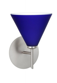 Besa Wall Kani Satin Nickel Cobalt Blue Matte 1x40W G9 (127|1SW-5121CM-SN)