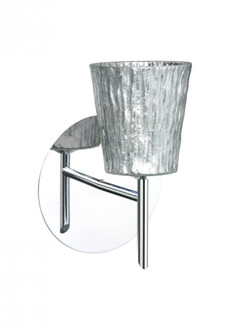 Besa Wall Nico 4 Chrome Stone Silver Foil 1x40W G9 (127|1SW-5125SF-CR)