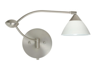 Besa Wall Domi Satin Nickel White 1x50W Halogen Gy6.35 (127|1WU-174307-SN)