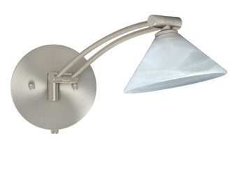 Besa Wall Kona Satin Nickel Marble 1x50W Halogen Gy6.35 (127|1WW-117652-SN)
