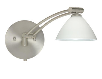 Besa Wall Domi Satin Nickel White 1x50W Halogen Gy6.35 (127|1WW-174307-SN)