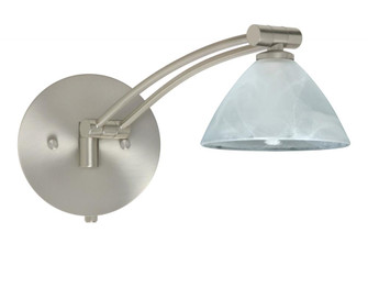 Besa Wall Domi Satin Nickel Marble 1x50W Halogen Gy6.35 (127|1WW-174352-SN)