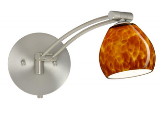 Besa Wall Tay Tay Satin Nickel Amber Cloud 1x50W Halogen Gy6.35 (127|1WW-560518-SN)