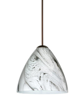 Besa Pendant Mia Bronze Marble Grigio 1x50W MAX GY6.35 Base (127|1XC-1779MG-BR)