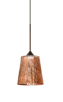Besa Pendant Nico 4 Bronze Stone Copper Foil 1xMAX GY6.35 Base (127|1XC-5125CF-BR)
