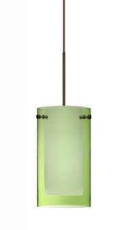 Besa Pendant Pahu 4 Bronze Transparent Olive/Opal 1xMAX GY6.35 Base (127|1XC-L44007-BR)