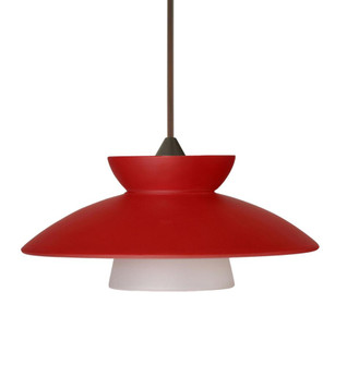 Besa Pendant Trilo 7 Bronze Red Matte 1x50W MAX GY6.35 Base (127|1XT-271831-BR)