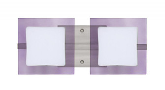 Besa Wall Alex Satin Nickel Opal/Amethyst 2x50W G9 (127|2WS-773591-SN)