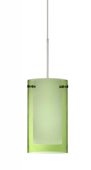 Besa Pendant Pahu 4 Satin Nickel Transparent Olive/Opal 1x35W Halogen (127|RXP-L44007-SN)