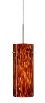 Besa Stilo 10 Pendant Satin Nickel Amber Cloud 1x100W Medium Base (127|1JC-412318-SN)