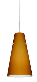 Besa Cierro Pendant Satin Nickel Amber Matte 1x100W Medium Base (127|1JT-412480-SN)