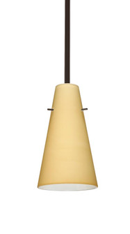 Besa Cierro Stem Pendant Bronze Vanilla Matte 1x100W Medium Base (127|1TT-4124VM-BR)