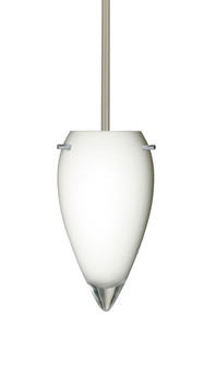Besa Juli Stem Pendant Satin Nickel Opal Glossy 1x100W Medium Base (127|1TT-412506-SN)