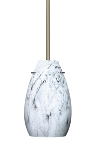 Besa Pera 9 Stem Pendant Satin Nickel Marble Grigio 1x100W Medium Base (127|1TT-4126MG-SN)
