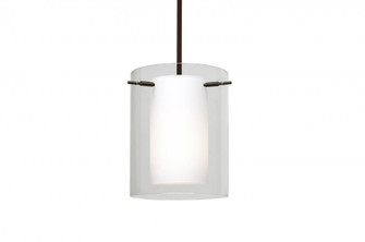 Besa Stem Pendant Pahu 8 Bronze Clear/Opal 1x100W Medium Base (127|1TT-C00607-BR)