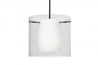 Besa Stem Pendant Pahu 12 Bronze Clear 1x100W Medium Base (127|1TT-C18407-BR)