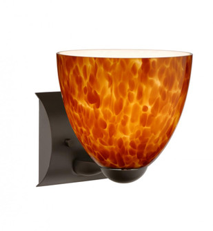 Besa Wall Sasha Bronze Amber Cloud 1x75W Medium Base (127|1WZ-757218-BR)