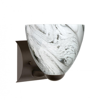 Besa Wall Sasha Bronze Marble Grigio 1x75W Medium Base (127|1WZ-7572MG-BR)